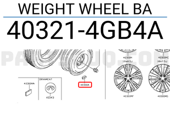 Nissan 403214GB4A WEIGHT WHEEL BA