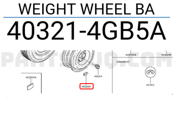 Nissan 403214GB5A WEIGHT WHEEL BA