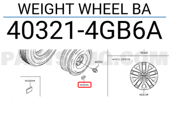 Nissan 403214GB6A WEIGHT WHEEL BA