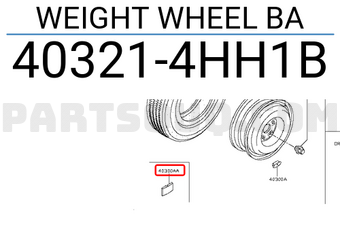 Nissan 403214HH1B WEIGHT WHEEL BA