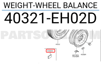 Nissan 40321EH02D WEIGHT-WHEEL BALANCE
