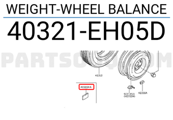 Nissan 40321EH05D WEIGHT-WHEEL BALANCE