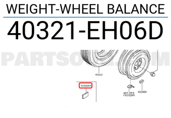 Nissan 40321EH06D WEIGHT-WHEEL BALANCE