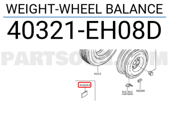 Nissan 40321EH08D WEIGHT-WHEEL BALANCE