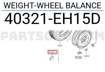 Nissan 40321EH15D WEIGHT-WHEEL BALANCE