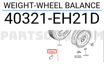 Nissan 40321EH21D WEIGHT-WHEEL BALANCE