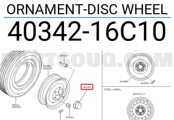 Nissan 4034216C10 ORNAMENT-DISC WHEEL