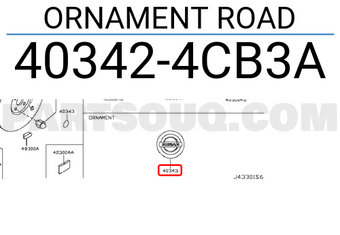 Nissan 403424CB3A ORNAMENT ROAD