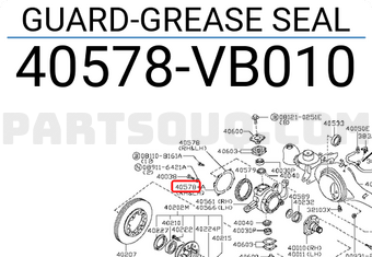 Nissan 40578VB010 GUARD-GREASE SEAL