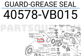Nissan 40578VB015 GUARD-GREASE SEAL