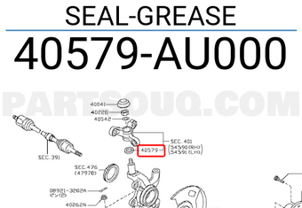 Nissan 40579AU000 SEAL-GREASE