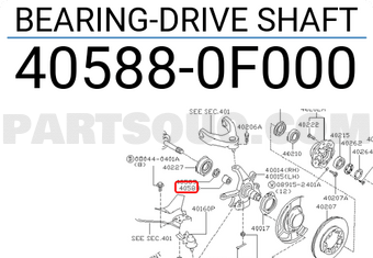 Nissan 405880F000 BEARING-DRIVE SHAFT