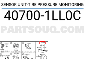 Nissan 407001LL0C SENSOR UNIT-TIRE PRESSURE MONITORING