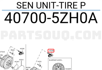 Nissan 407005ZH0A SEN UNIT-TIRE P