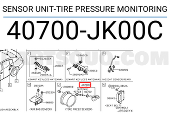 Nissan 40700JK00C SENSOR UNIT-TIRE PRESSURE MONITORING