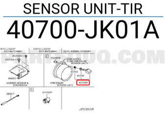 Nissan 40700JK01A SENSOR UNIT-TIR