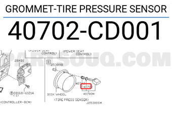 Nissan 40702CD001 GROMMET-TIRE PRESSURE SENSOR