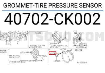 Nissan 40702CK002 GROMMET-TIRE PRESSURE SENSOR