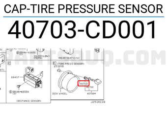 Nissan 40703CD001 CAP-TIRE PRESSURE SENSOR
