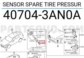 Nissan 407043AN0A SENSOR SPARE TIRE PRESSUR