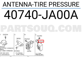 Nissan 40740JA00A ANTENNA-TIRE PRESSURE