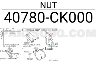 Nissan 40780CK000 NUT
