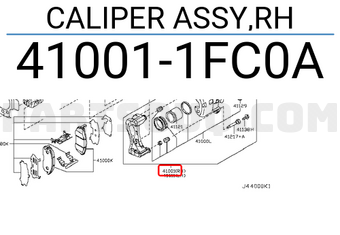 Nissan 410011FC0A CALIPER ASSY,RH