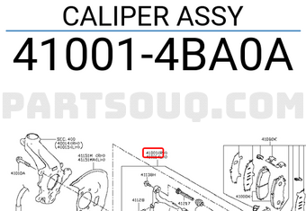 Nissan 410014BA0A CALIPER ASSY