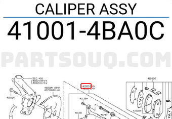 Nissan 410014BA0C CALIPER ASSY