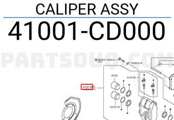 Nissan 41001CD000 CALIPER ASSY