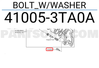 Nissan 410053TA0A BOLT_W/WASHER