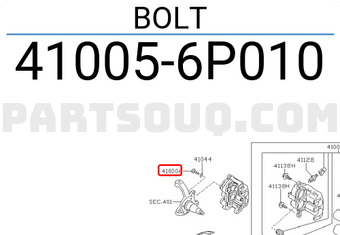 Nissan 410056P010 BOLT