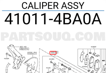 Nissan 410114BA0A CALIPER ASSY
