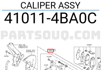 Nissan 410114BA0C CALIPER ASSY