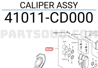 Nissan 41011CD000 CALIPER ASSY