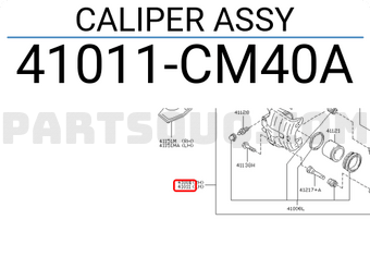 Nissan 41011CM40A CALIPER ASSY