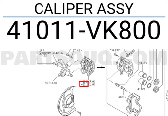 Nissan 41011VK800 CALIPER ASSY