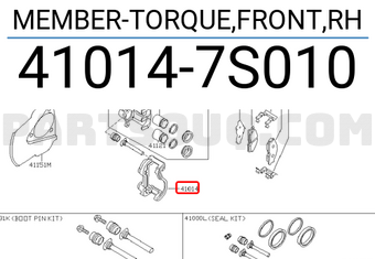 Nissan 410147S010 MEMBER-TORQUE,FRONT,RH