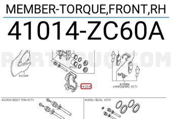 Nissan 41014ZC60A MEMBER-TORQUE,FRONT,RH