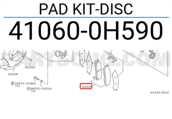 Nissan 410600H590 PAD KIT-DISC