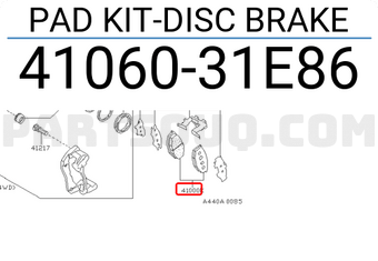 Nissan 4106031E86 PAD KIT-DISC BRAKE