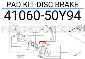Nissan 4106050Y94 PAD KIT-DISC BRAKE