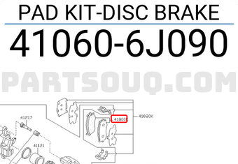 Nissan 410606J090 PAD KIT-DISC BRAKE