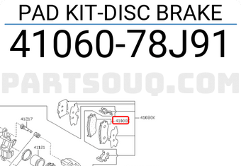 Nissan 4106078J91 PAD KIT-DISC BRAKE