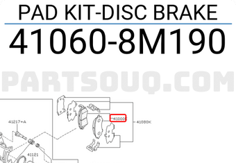 Nissan 410608M190 PAD KIT-DISC BRAKE