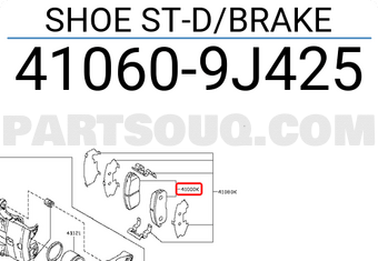 Nissan 410609J425 SHOE ST-D/BRAKE