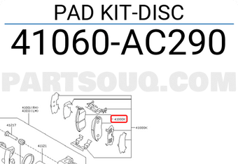 Nissan 41060AC290 PAD KIT-DISC