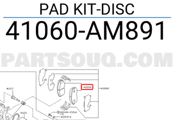 Nissan 41060AM891 PAD KIT-DISC