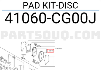 Nissan 41060CG00J PAD KIT-DISC
