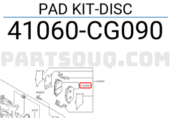 Nissan 41060CG090 PAD KIT-DISC